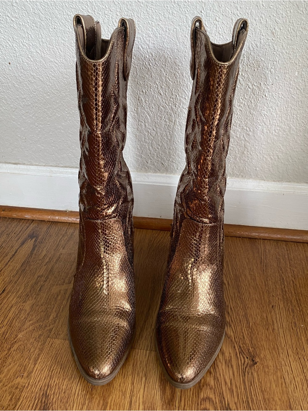 Women's Metallic Bronze Michael Shannon Faith Western Heeled Boots